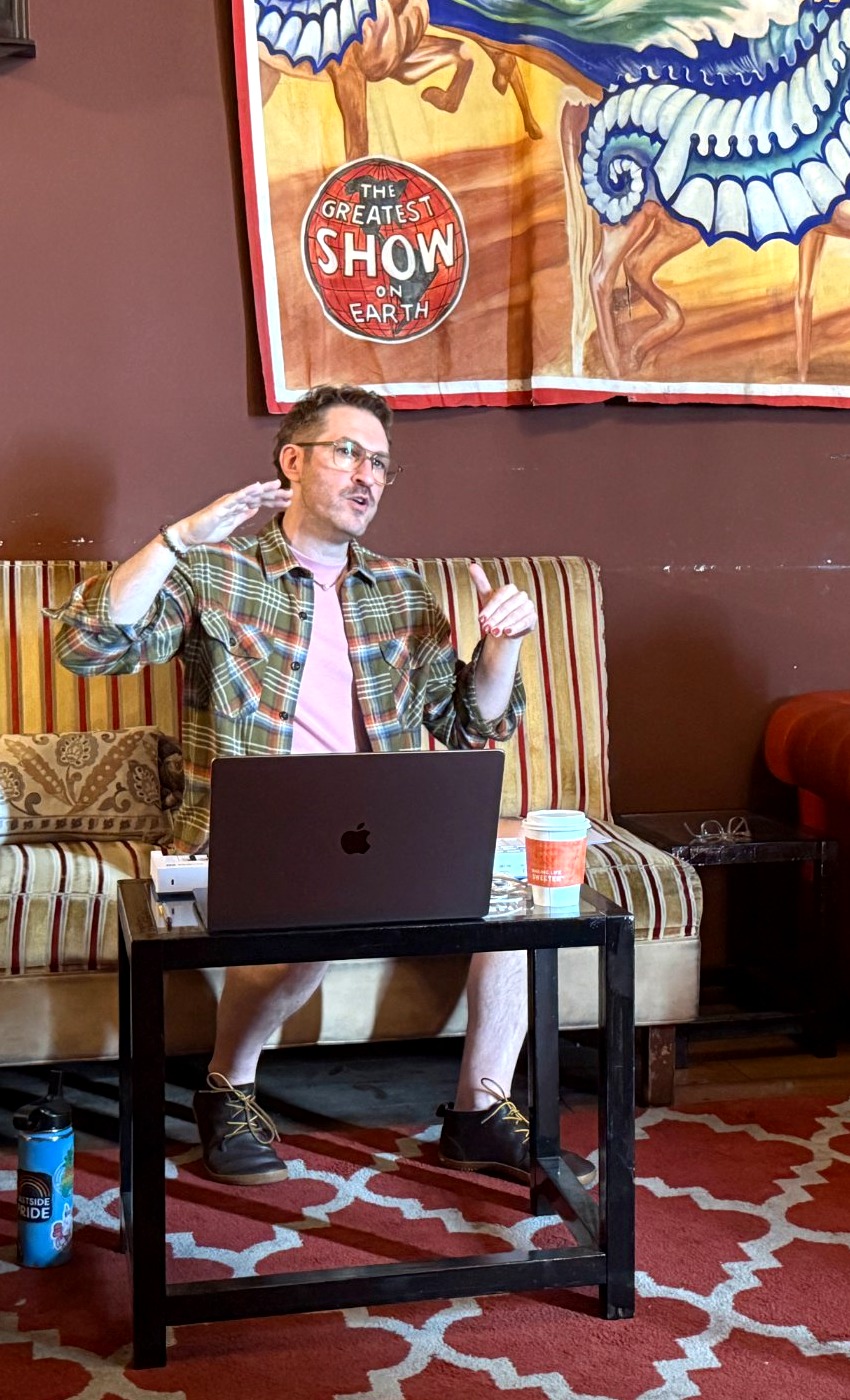 Zach Zube teaching at the Embodied Voice workshop in Los Angeles